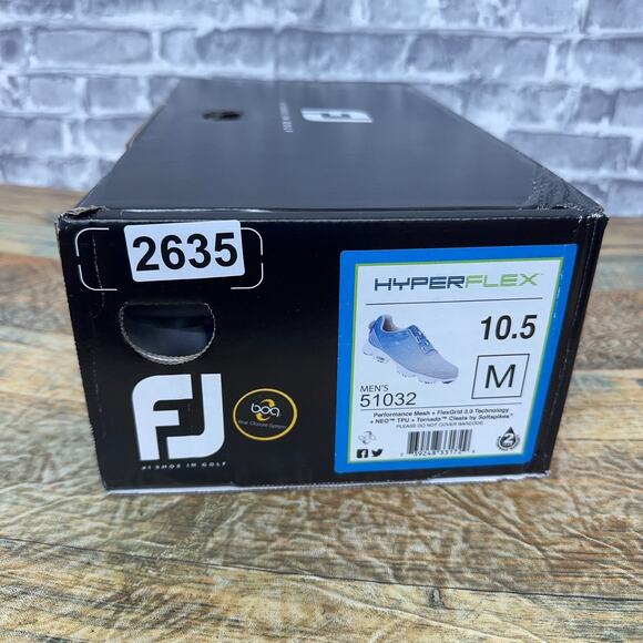 FJ Footjoy Hyperflex II BOA Golf Shoes Gray Blue 51032 Mens Size 10.5 M New main image 7